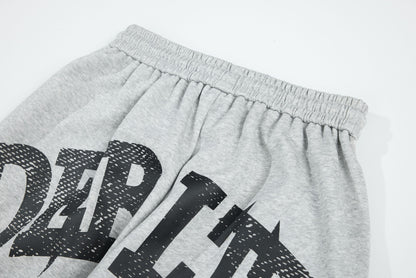 Letter Graphic Wide Leg Sweatpants WN26170