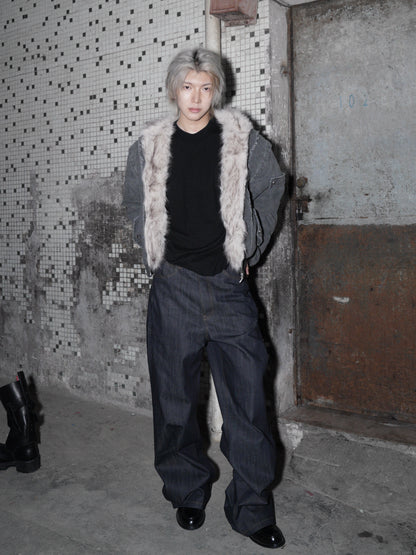 Hooded Fake Fur-Collar Padded Jacket WN22183