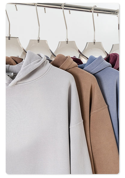 Oversize Fleece Lining Washed Pullover Hoodie WN9924