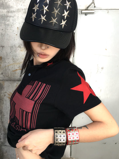 Star Cross Graphic Print Short Sleeve Shirt WN27232