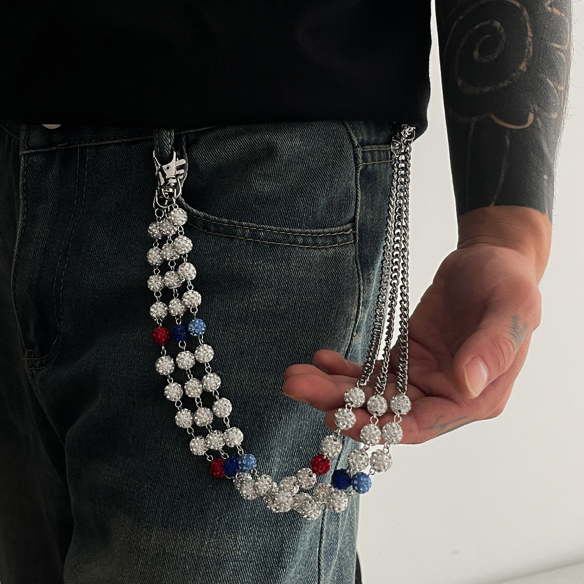 Clay Bead Ball Pants Chain WN21059