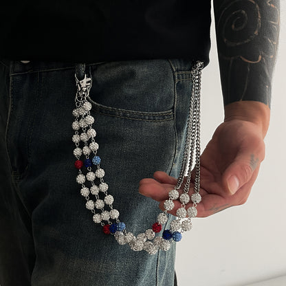 Clay Bead Ball Pants Chain WN21059