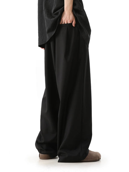 Drape Wide-Leg Straight Trousers WN10400