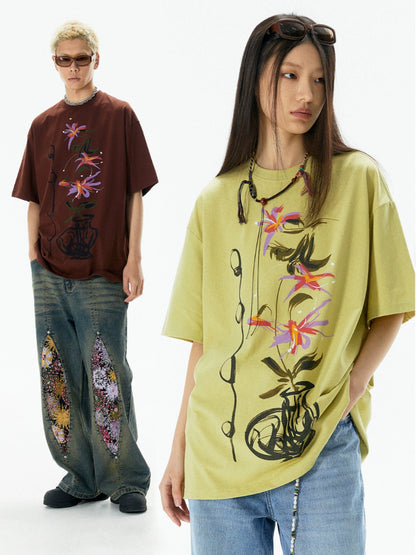 Graphic Art Print Short Sleeve T-Shirt WN18909