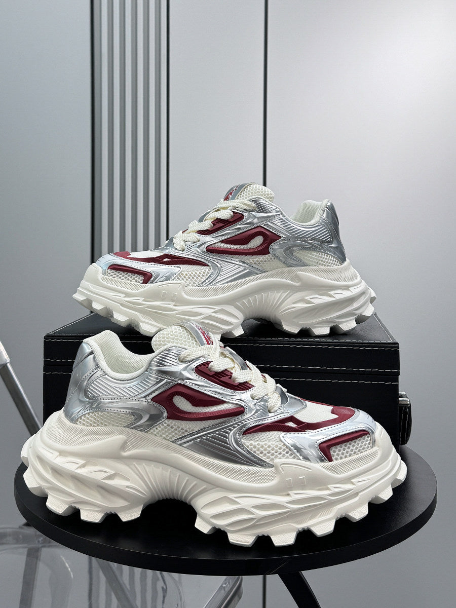 Mesh Panel Chunky Sole Sneakers WN24595