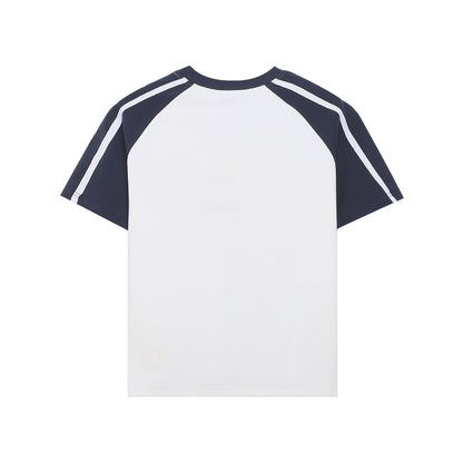 Anime Color Block Raglan Sleeve Short Sleeve T-Shirt WN26865