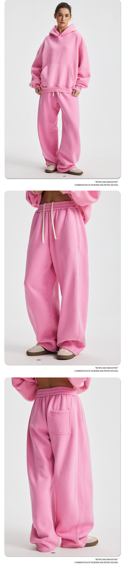 Fleece Lining Zip-Up Wax Dye Sweatpants WN23111-K