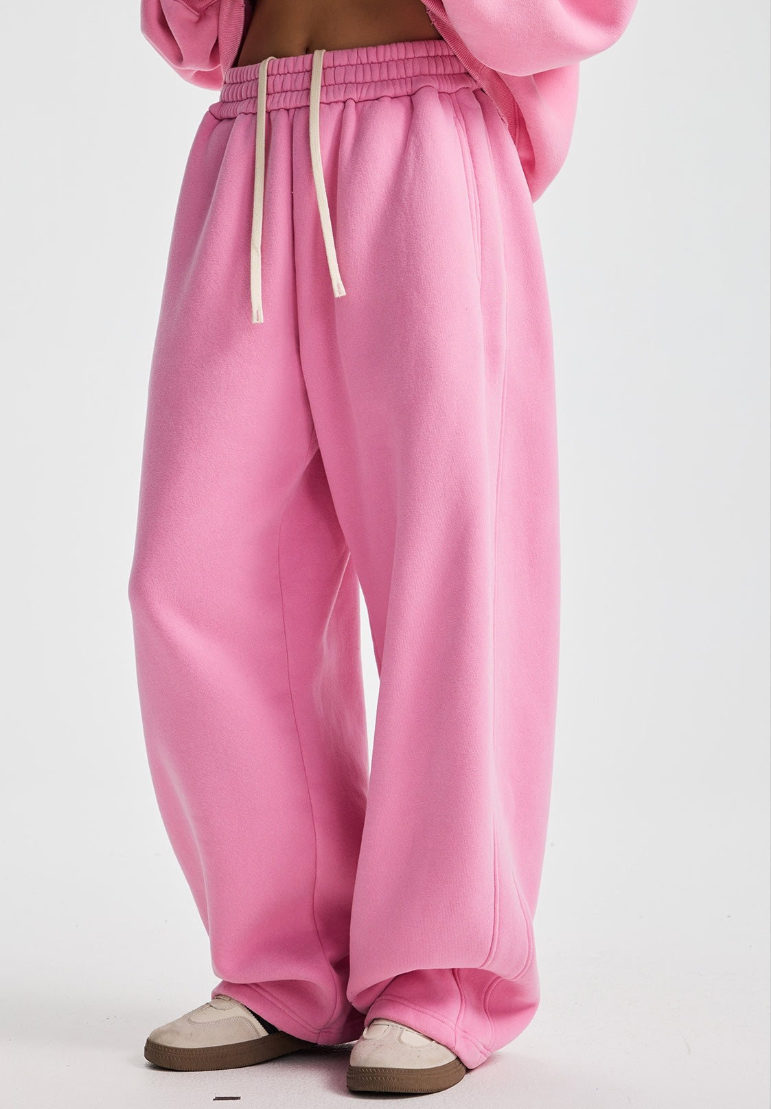 Fleece Lining Zip-Up Wax Dye Sweatpants WN23111-K