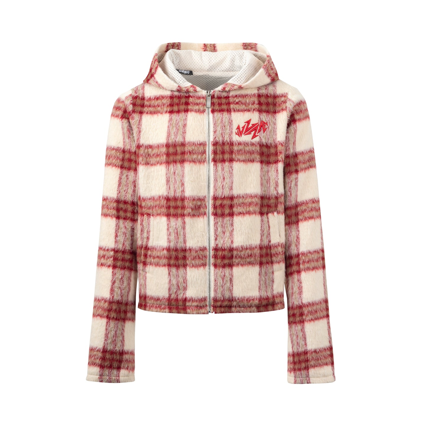 Mohair Jacquard Hooded Knit Jacket & Knit Pants Setup WN20981