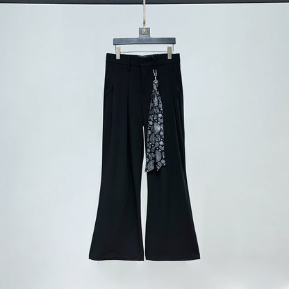 Butterfly Chain Shoulder-pad Tailored Jacket & Straight Trousers Setup WN23947