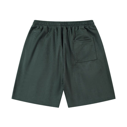 Suede Embroidery Wide Leg Half Pants WN16205