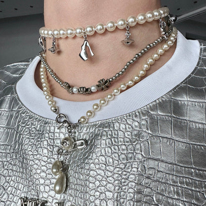 3 Design Metal Pendant Necklace WN25106
