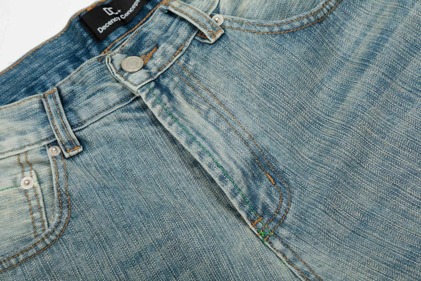 Washed Whisker Wide Leg Denim Jeans WN26037