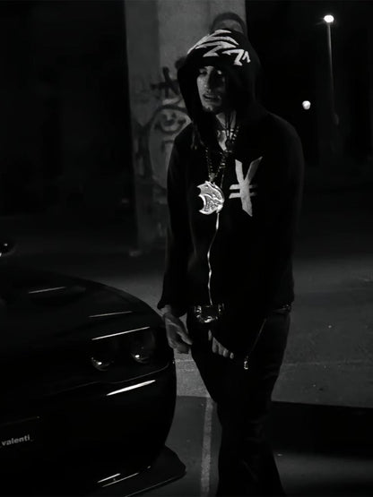 Hooded Knit Zipper Cardigan WN20989