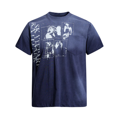 Band Print Short Sleeve T-Shirt WN26005