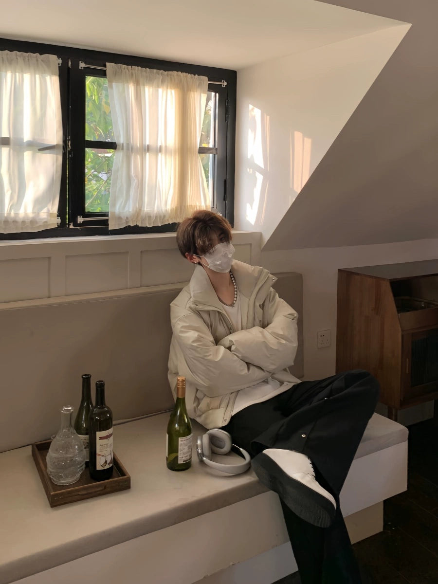 Zipper Design Puffer Jacket WN19739