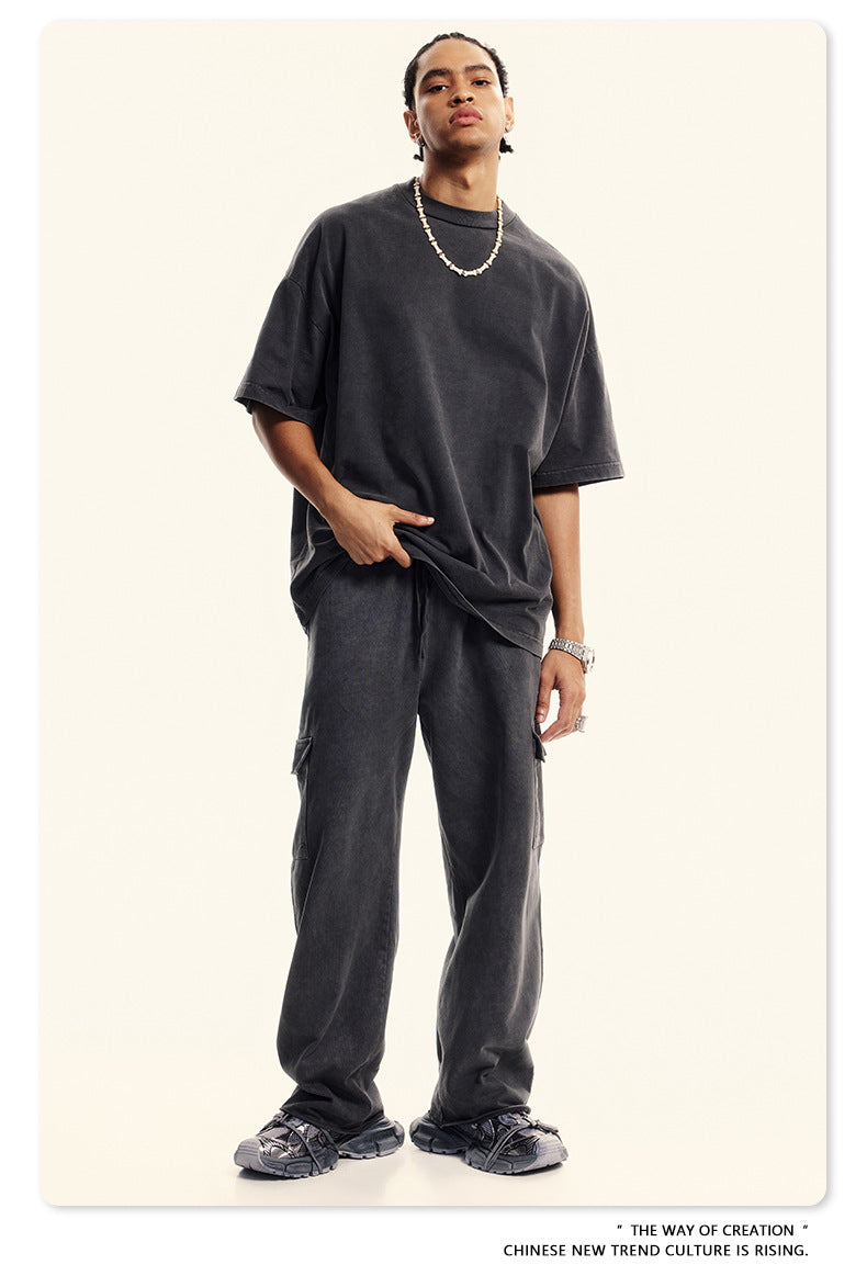 Wide-leg Thin Cargo Sweatpants WN6022