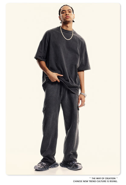 Wide-leg Thin Cargo Sweatpants WN6022