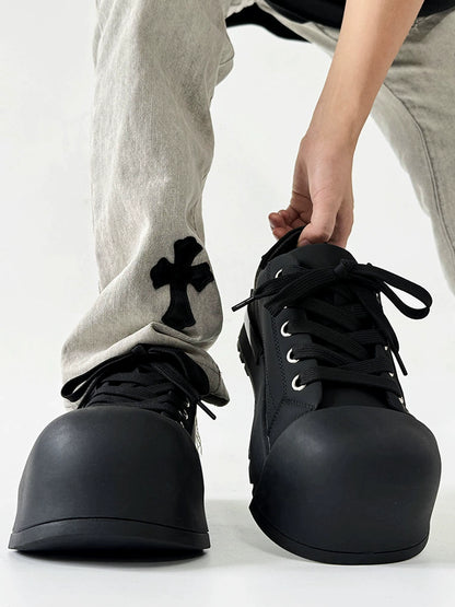 Chunky Plain Leahter Sneakers WN19117