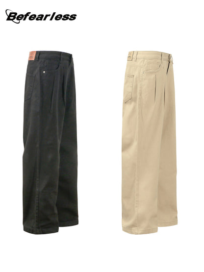 Washed Straight Wide Leg Pants WN26315