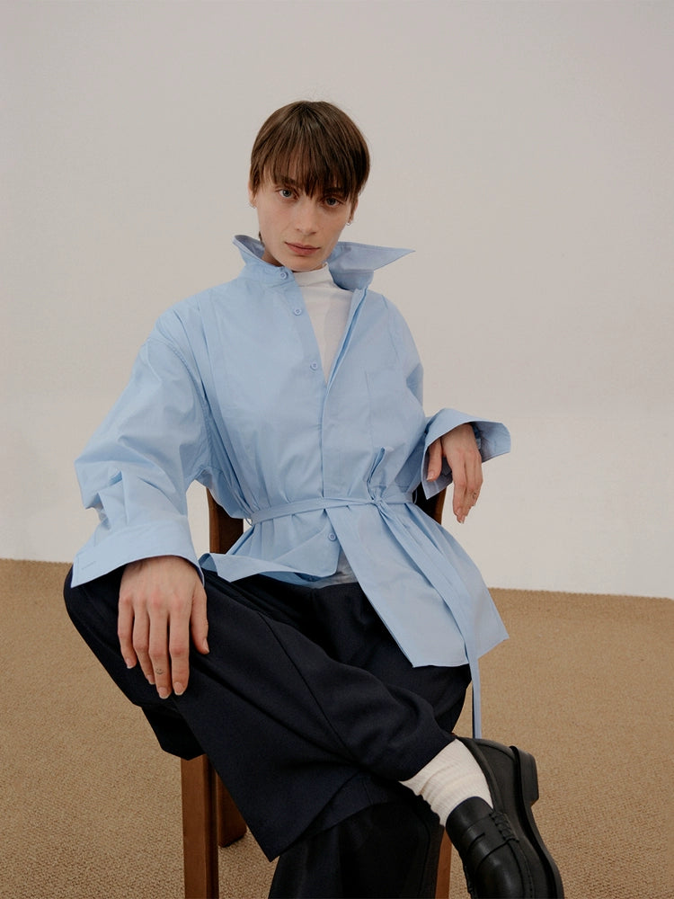 Belted Long Sleeve Shirt WN21532