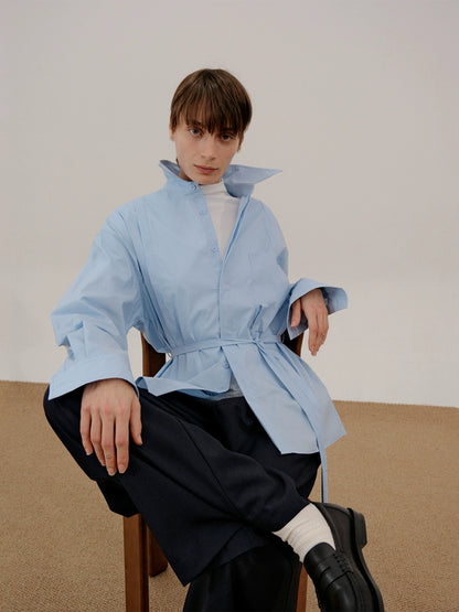 Belted Long Sleeve Shirt WN21532