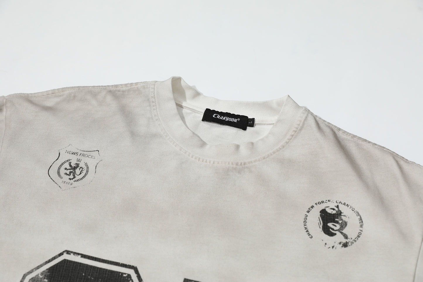 Washed Number Print Short Sleeve T-Shirt WN25385