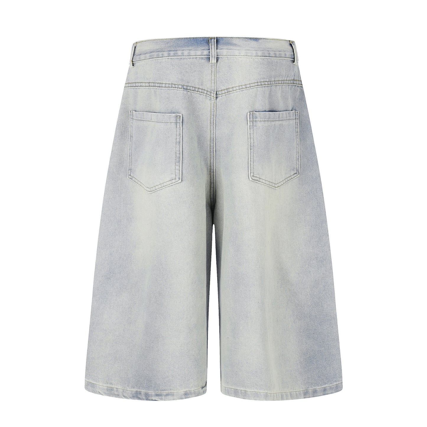 Letter Star Print Denim Half Jeans WN25412