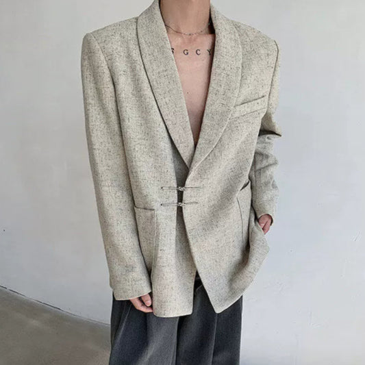 Metal Button Pocket Design Jacket WN19274