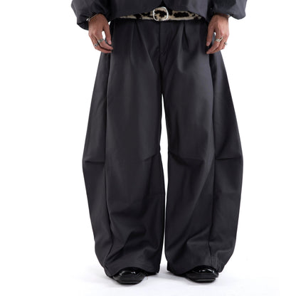 Asymmetrical Draped Adjustable Flare Wide Leg Trousers WN20646