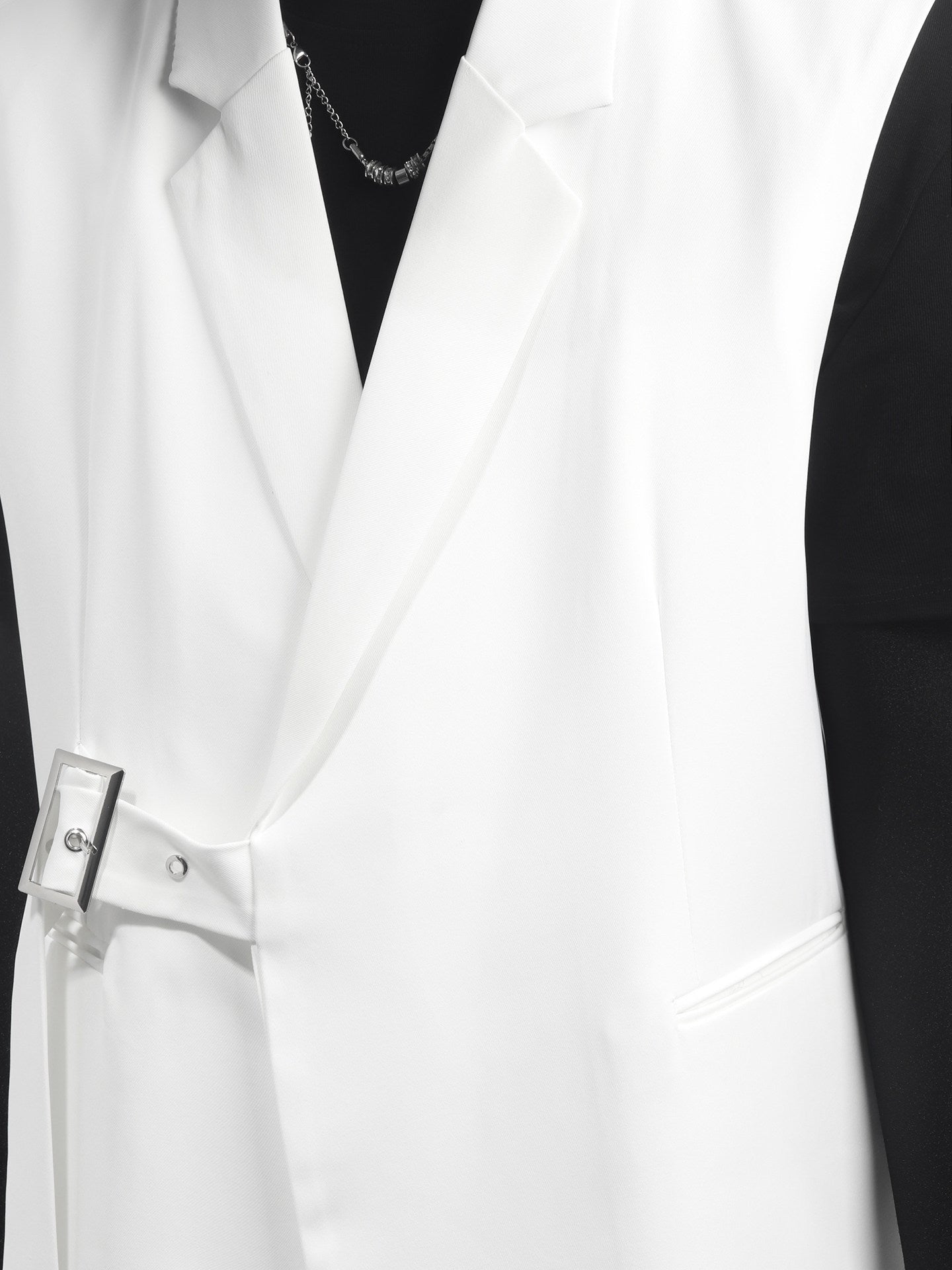 Buckle Belt Vest & Wide Leg Trousers Setup WN23697