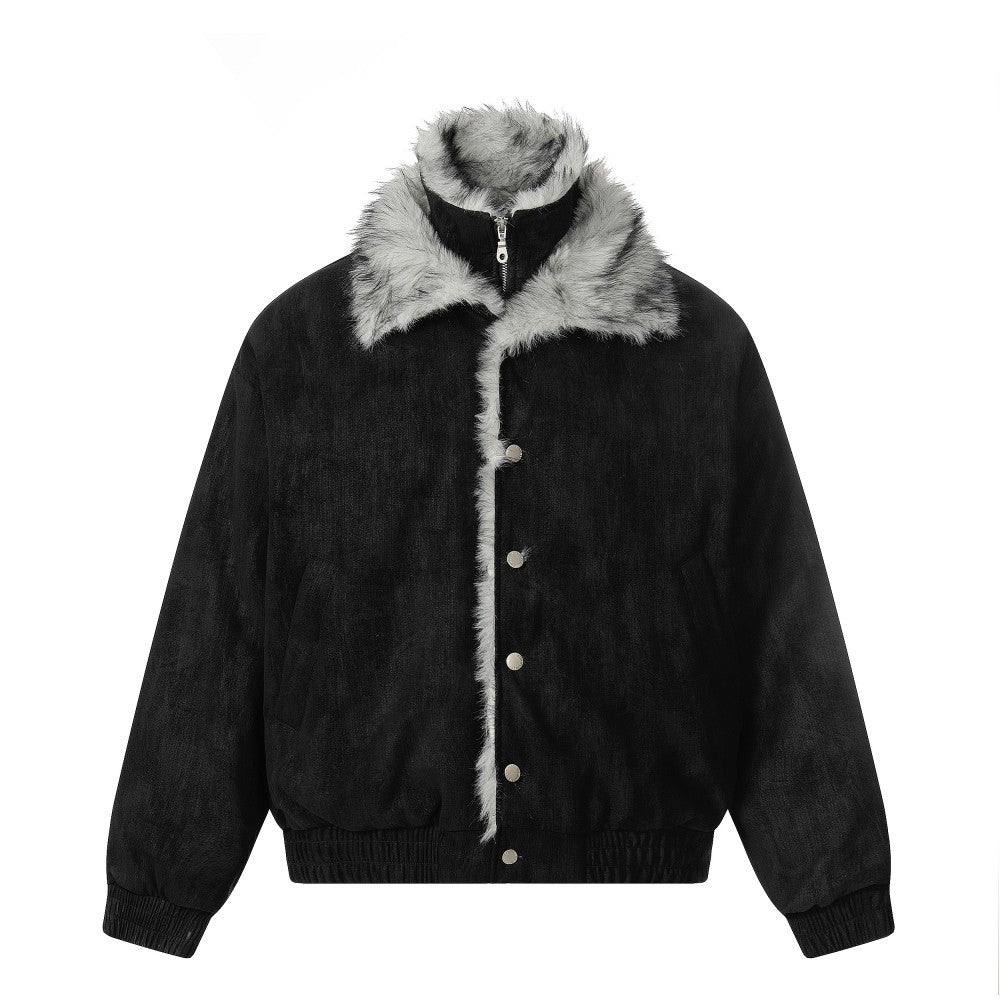 Fake Fur Collar Cuff Detail Jacket WN27963