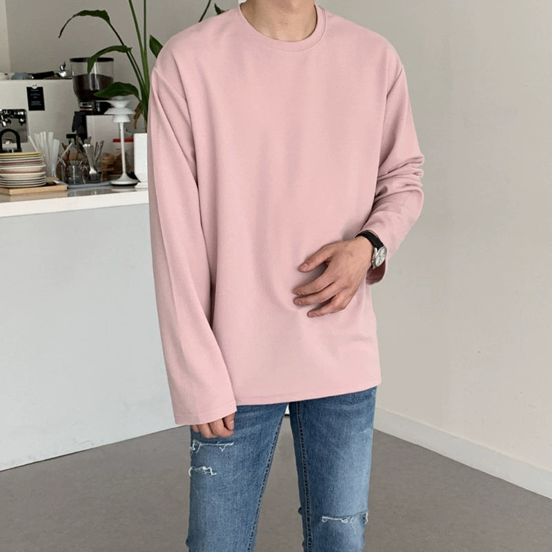 Round Neck Oversize Long Sleeve T-shirt WN6575