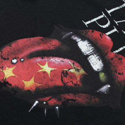 Lip Graphic Print Short Sleeve T-Shirt WN25732