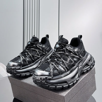 Mesh Rope Lace Chunky Sole Sneakers WN24677