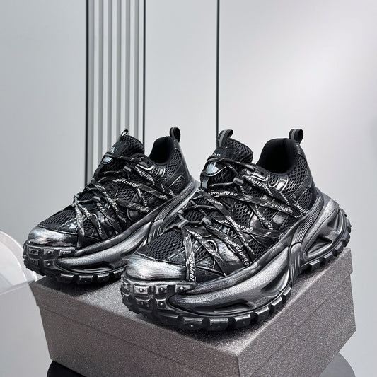 Mesh Rope Lace Chunky Sole Sneakers WN24677