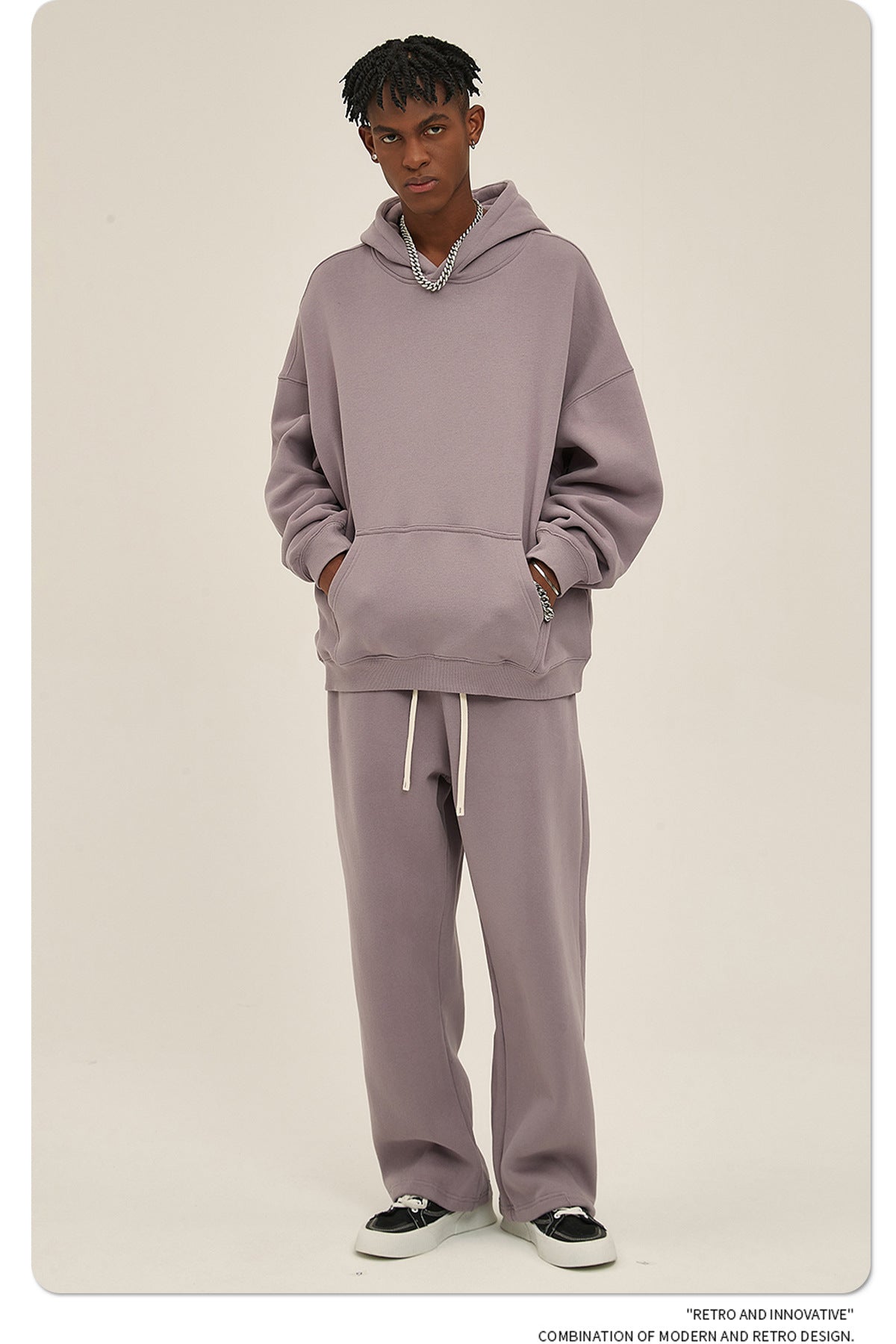 Oversize Heavyweight Hoodie & Heavyweight Sweatpants Setup WN6638-K