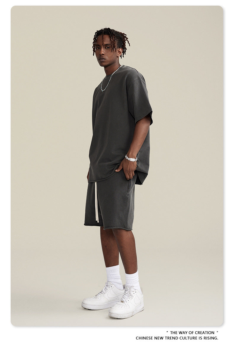 Water Washed Heavyweight Oversize Short Sleeve T-Shirt WN6077