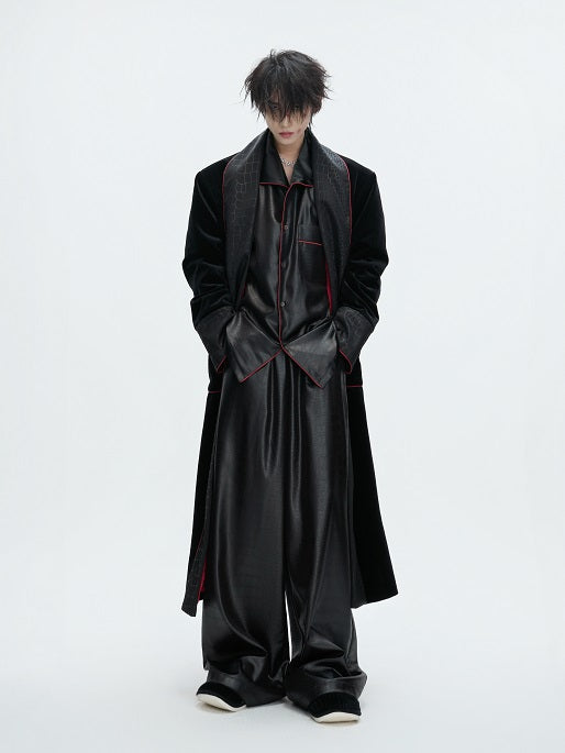 Velvet Thick Lining Lounge Coat WN22614