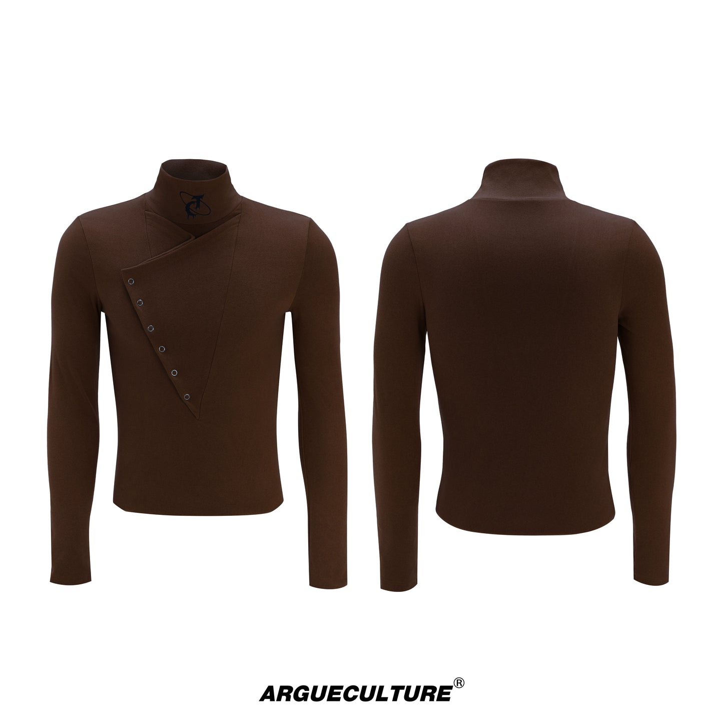 High-Neck Splice Thermal Long Sleeve T-Shirt WN22597