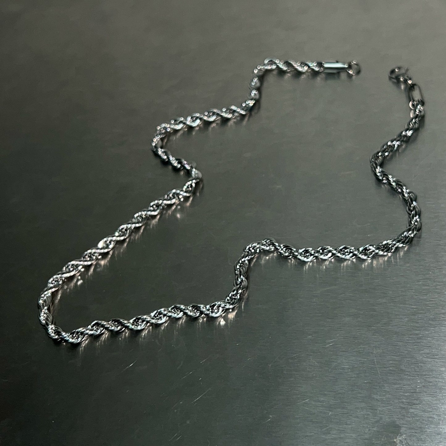 Twist Chain Titanium Steel Necklace WN19224