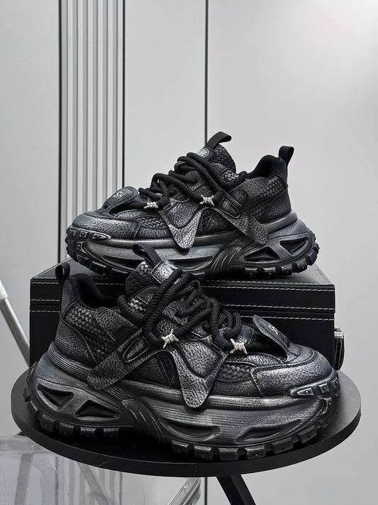 Platform Height-Increasing Damage Dad Sneakers WN24738