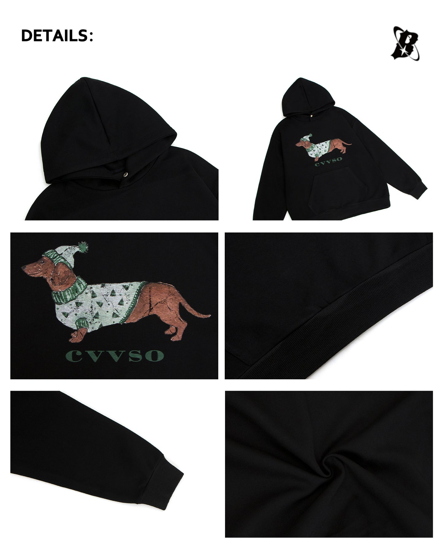 Washed Dog Graphic Print Hoodie WN26207