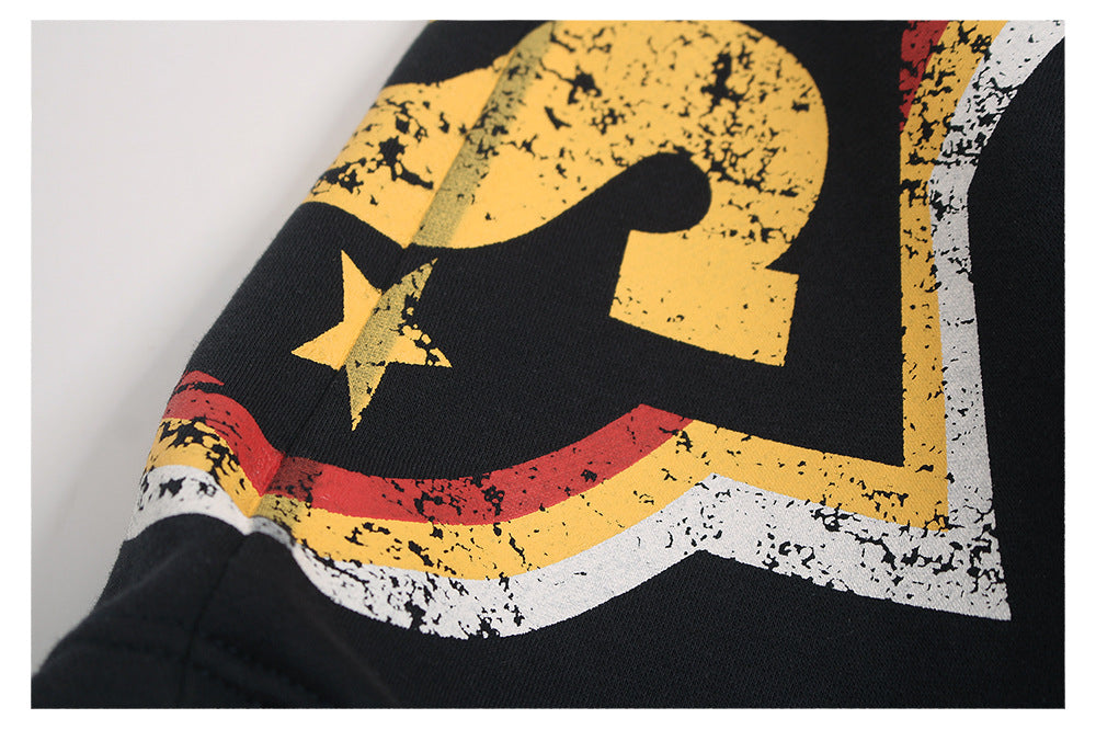 Cracked Letter Print Sweat Pants WN26418