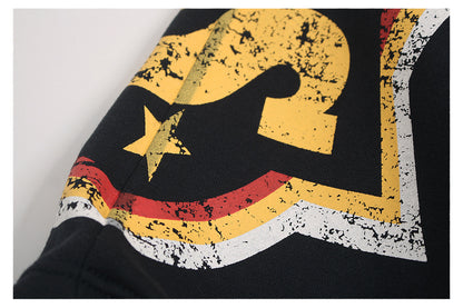 Cracked Letter Print Sweat Pants WN26418
