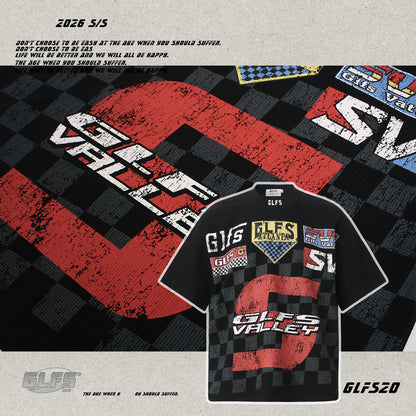 Checkerboard Number Short Sleeve T-Shirt WN26517