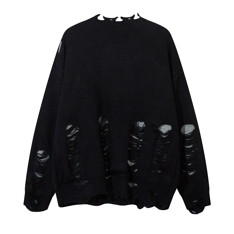 Damage Cutout Knit Sweater WN11444
