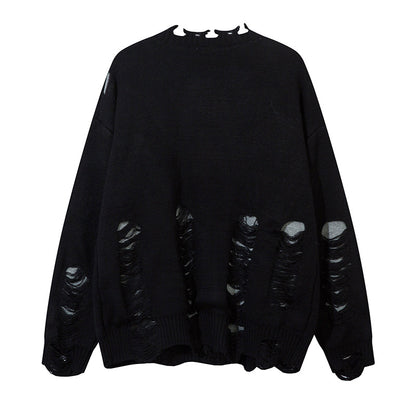 Damage Cutout Knit Sweater WN11444