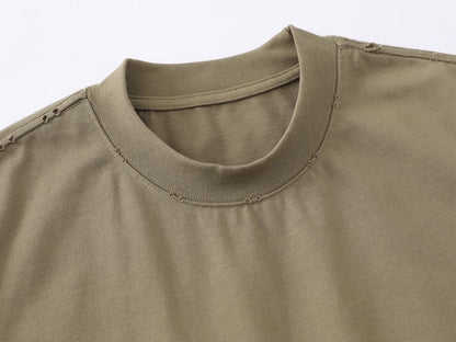 Heavyweight Washed Damage Short Sleeve T-Shirt WN25987