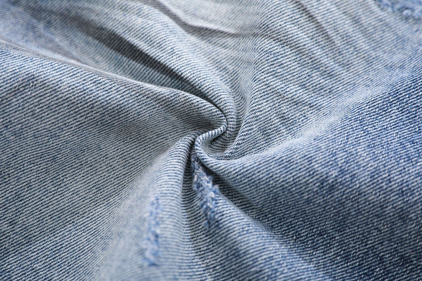 Whisker Washed Wide Leg Denim Half Jeans WN25946